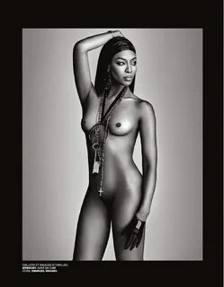 Black Naomi Campbell fully nude