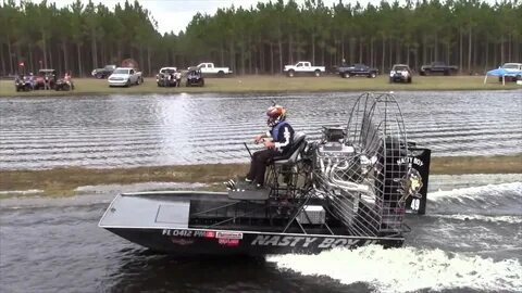 Airboat Racing at Hog Waller Mud Bog March 2016 - YouTube