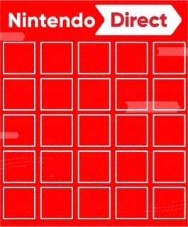 Nintendo Direct Bingo Board 2021 / Nintendo Direct 2019 Bing