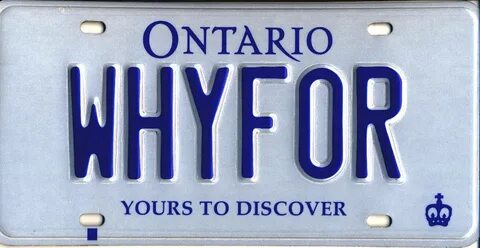 WHYFOR -- License Plate Gallery