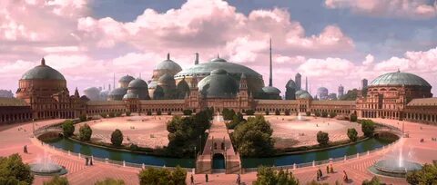 Star Wars Theed Palace-Courtyard (Naboo) Fantasy city, Star 