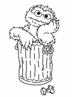 Oscar The Grouch Daydream Coloring Pages For Kids #gIm : Pri