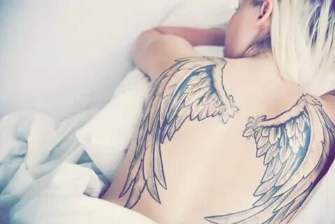 Wings tattoos on the back