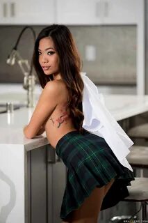 Vina Sky Starts Off The Sex In A Plaid Skirt And Glasses! Vi