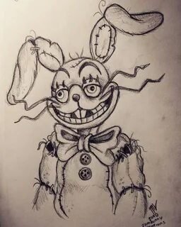 "Do you trust me?" Glitchtrap pencil artwork Five Nights At 