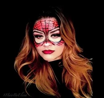 Spiderman , spiderwoman, makeup , Halloween makeup #hairbyel