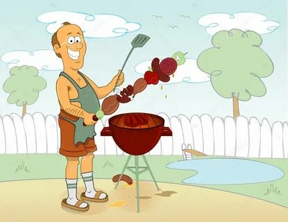 Bbq cook cartoon Stock Vector Image by © hugolacasse #642558