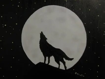 Wolf Howling At The Moon Painting at PaintingValley.com Expl
