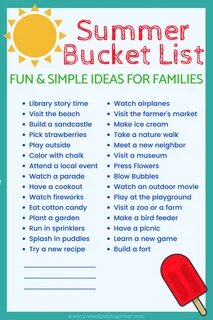 The Best Summer Ever: Bucket List for Families + Tips to Cre