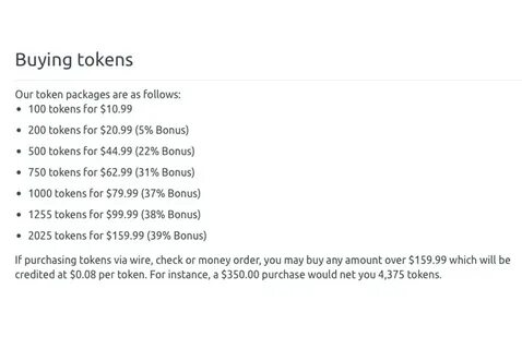 Chaturbate Token Currency Cost