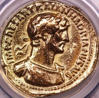 REPRODUCTION Roman coin Hadrian Aureus in information pack E