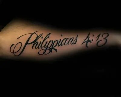 Philippians 4 13 Tattoo Forearm - My Tattoo