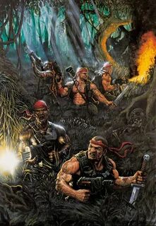 Jungle Patrol Warhammer 40k artwork, Warhammer art, Art