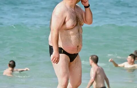 fat man with speedo cheap online