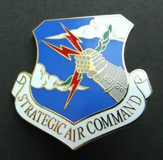 STRATEGIC AIR COMMAND USAF AIR FORCE LAPEL PIN BADGE 1 INCH 