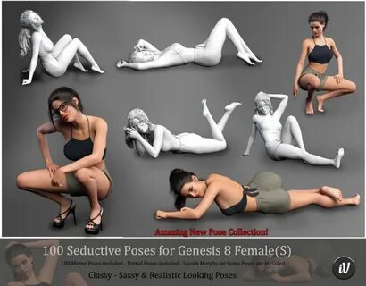 iV 100 Seductive Poses for Genesis 8 Female(s)