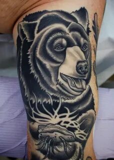 Pin by Bob Kelly on Tats Black bear tattoo, Bear tattoo, Tat