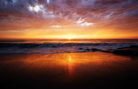 Free photo: Westcoast Sunset - Beach, Blue, Bright - Free Do