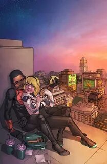 Gwen and Miles: Taco Tuesday by echo4bravo Spiderman art, Ul