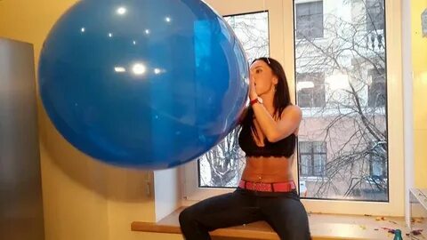 Btp balloon blow pop girl b2p Blue balloons, Big balloons, B