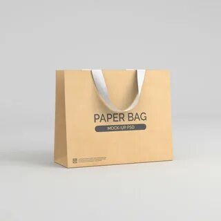 Paper bag mockup - Frameru