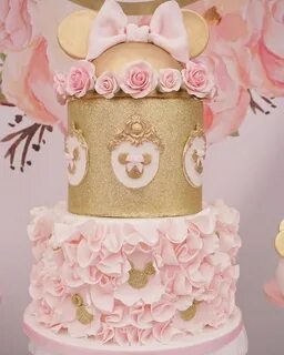 Pink and Gold Minnie Mouse First Birthday Party - Pretty My 