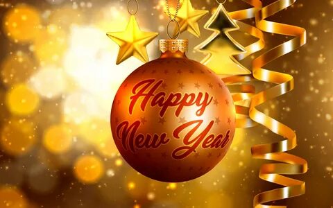 Download wallpapers Happy New Year, 2018, golden silk ribbon