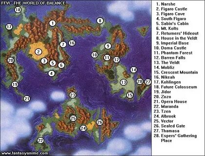Ff6 World Map 10 Images - 6 Final Fantasy Vi Ff6 Ffsky, Smal