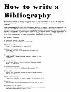 Writing bibliography in research