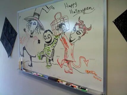 whiteboard drawing - Nightmare Before Christmas White board 