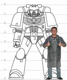 Creating a full-size armor of the Space Marine in 352 steps: