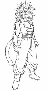 Goku SSj4 para dibujar Dibujo de goku, Cómo dibujar a goku, 