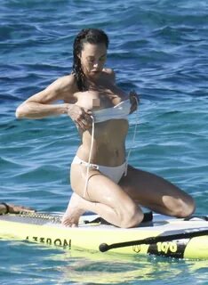 Boris Becker's ex Lilly stuns in tiny white bikini after bit