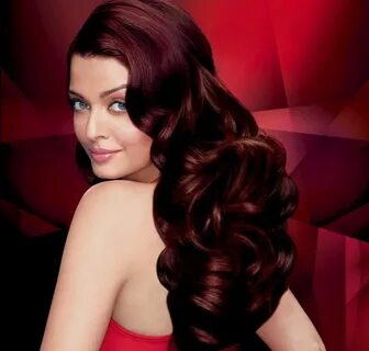 Aishwarya Rai Hair color cherry coke, Vidal sassoon hair col