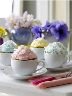 Tea cup cupcakes, Cupcake in a cup, Tea cup cake
