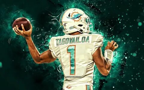 Скачать обои Tua Tagovailoa, 4k, quarterback, Miami Dolphins