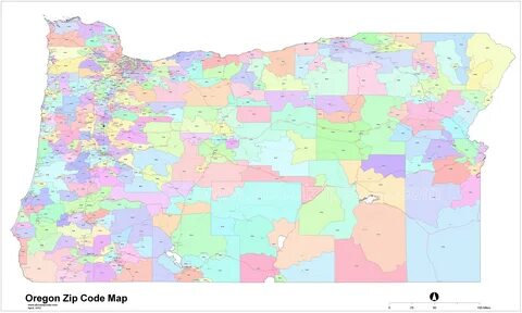 Oregon Zip code map, Coding, Map