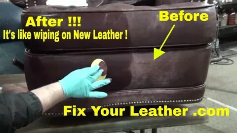 FIX WORN and FADED LEATHER the EASY way. Leather couch repai