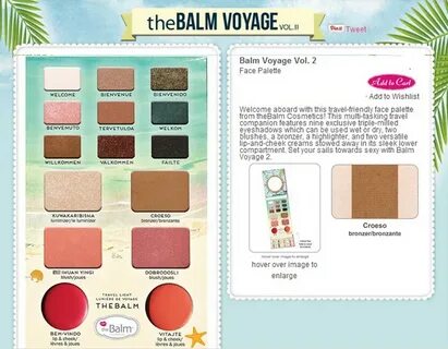 theBalm Balm Voyage Travel Palette (GLOBAL FREE SHIPPING) " 