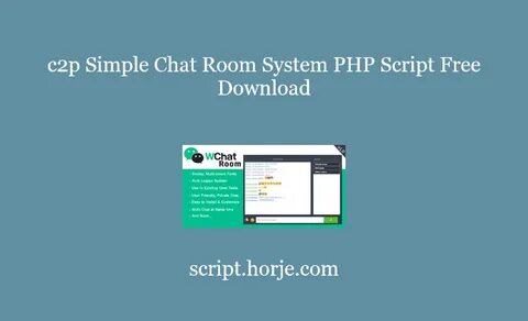 c2p Simple Chat Room System PHP Script Free Download - PHPsc