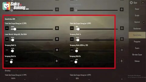 Setting Sensitivitas TPP PUBG Mobile Emulator Terbaik Auto C