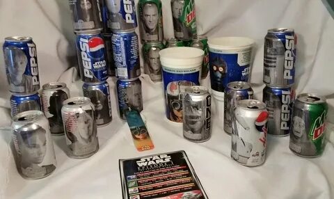 Star Wars Epsode I Pepsi Cans 26 / 2 Drink Cups / Book Mark