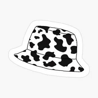 cow print bucket hat Sticker by milastudio Preppy stickers, 