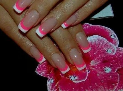Bright Pink And White Nails / We are a vietnamese, anglo nai