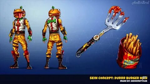 Durr Burger skin concept Fortnite: Battle Royale Armory Amin