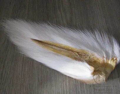 Хвост оленя большой флюр белый / Bucktail Large Fl. White