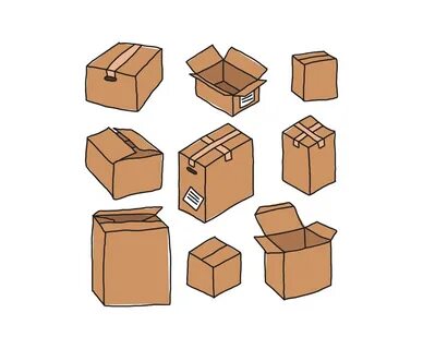 Carton Boxes Doodles Vector Art & Graphics freevector.com