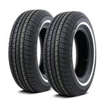 2 X New Milestar MS775 P205/75R14 95S White Side Wall All Se