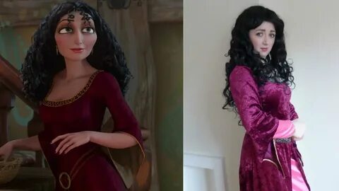 Tangled' Mother Gothel: Outfit and makeup - YouTube