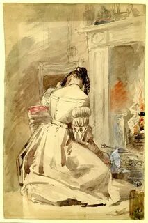 Edward Henry Corbould, Woman with a Love Letter - Illustrati